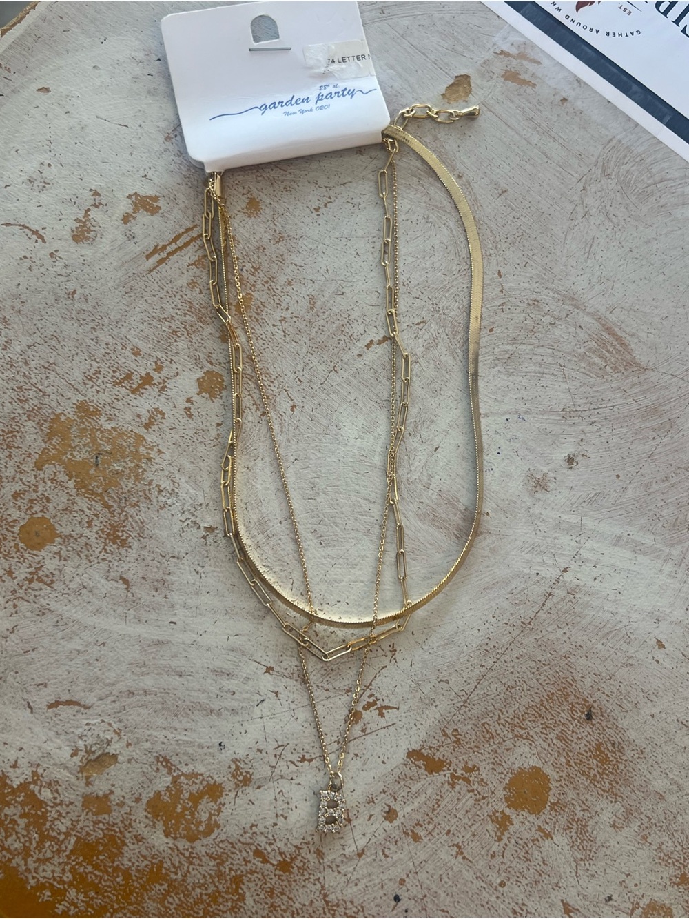 Source Unknown Gold Layered Pendant Necklace